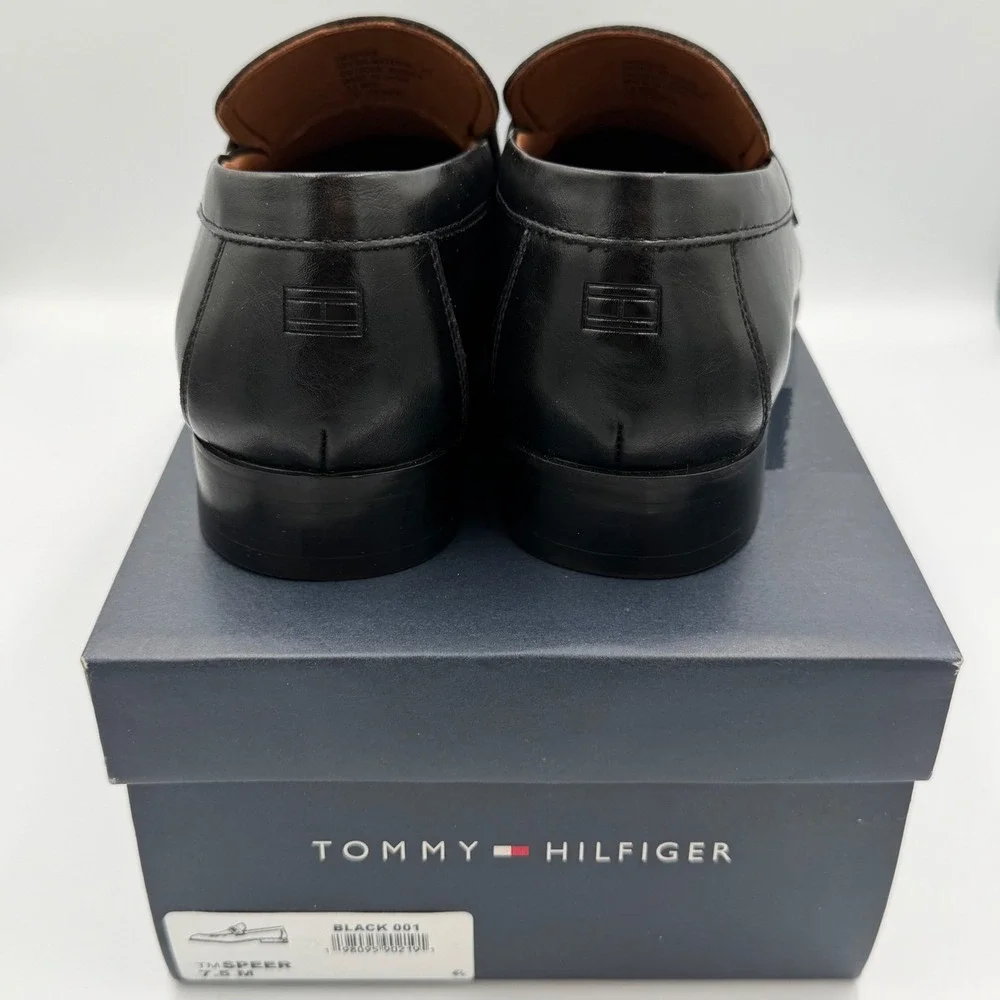 Tommy Hilfiger‎ Speer Mens Black Bit Loafers Memory Foam Dress Shoes SPEER 7.5 M